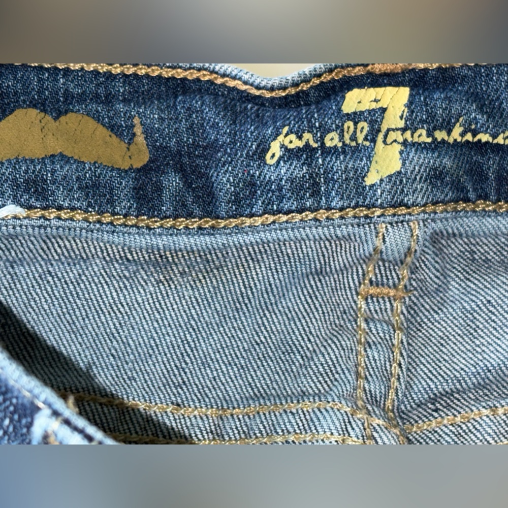 7 for All Mankind josefina skinny boyfriend jeans sz 27 EUC - Picture 9 of 11